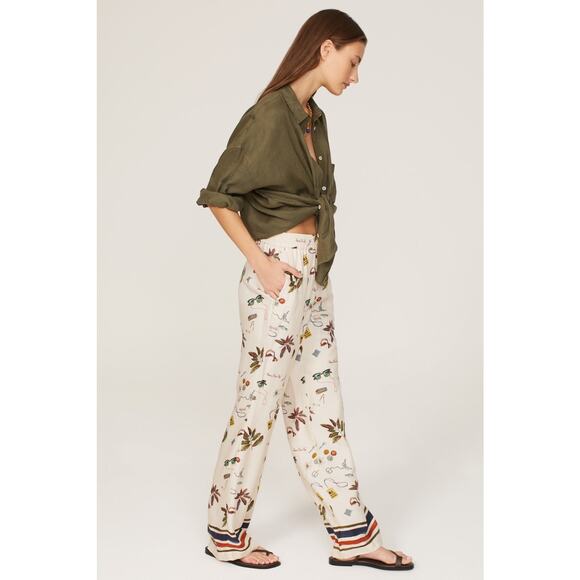 SCOTCH & SODA Multicolored Printed Vacation Themed Loose Gia Pants size Medium - Picture 2 of 14